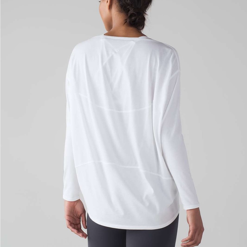 Lululemon Back In Action Long Sleeve White 14